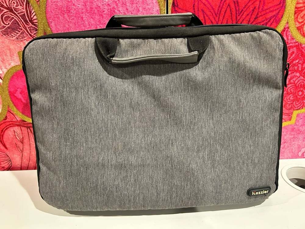 iCozzier Gray Handle Laptop Sleeve Electronic Organizer Protective Bag